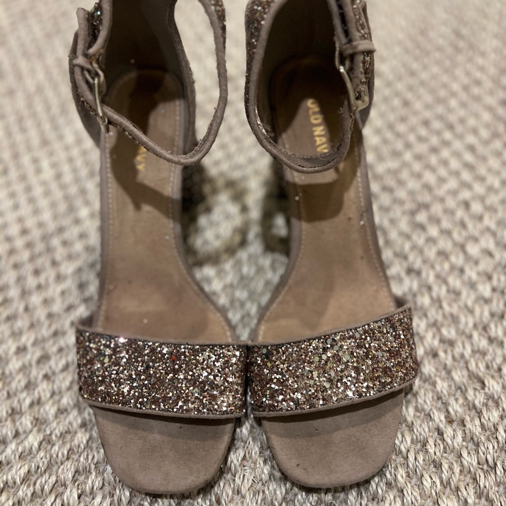 Women's Glitter Block Heels